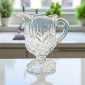 Vintage Small Crystal Syrup Pitcher